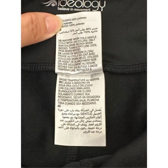Ideology Women’s Black Heather Colorblocked Cropped Leggings Size XS - Picture 6 of 10
